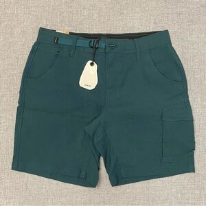 Prana Zion II Stretch Wilderness Mens 31 8 Inseam Belted Cargo Gorpcore Shorts